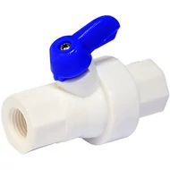 AT-BV250W Fehér műanyag golyós csap 2 x 1/4″ belső menetes csatlakozással 