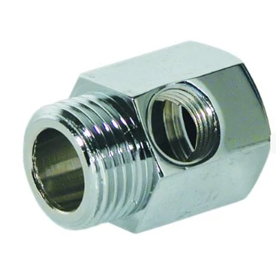 FT03 Krómozott sárgaréz bekötő idom 3/8" és 1/4" csatlakozással