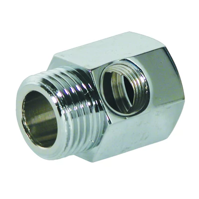 FT06 Krómozott sárgaréz bekötő idom 1/2" és 1/4" csatlakozással