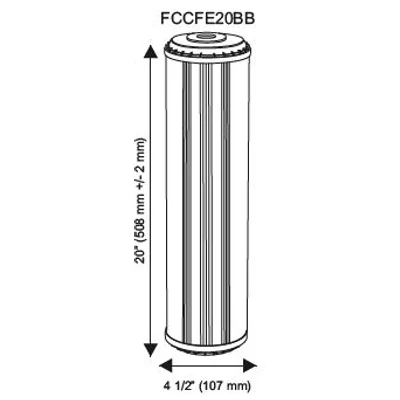FCCFE20BB vastalanító szűrőbetét Big Blue méretben