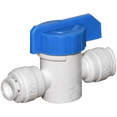 AQ-BV250W Fehér műanyag golyóscsap 2 x 1/4″ cső gyorscsatlakozóval 