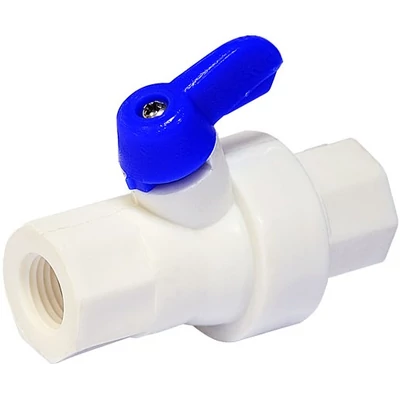 AT-BV250W Fehér műanyag golyós csap 2 x 1/4″ belső menetes csatlakozással 