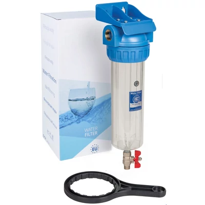FHPR12-3V_R Aquafilter 10" szűrőház készlet ürítő csappal