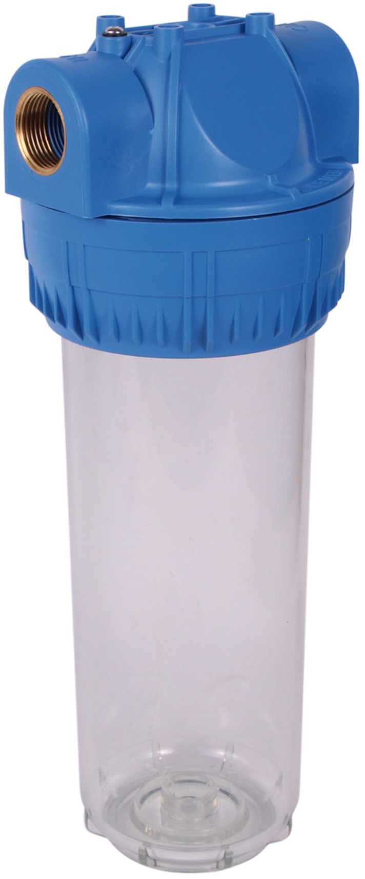 Aquafilter FHPRN34 10" Water Filter Housing - 3/4" Brass Inlet/Outlet, Blue